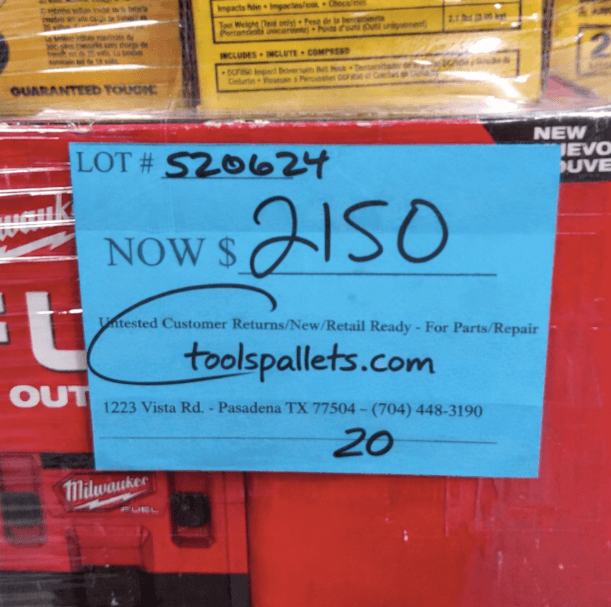 Milwaukee & DeWalt Tool Pallets